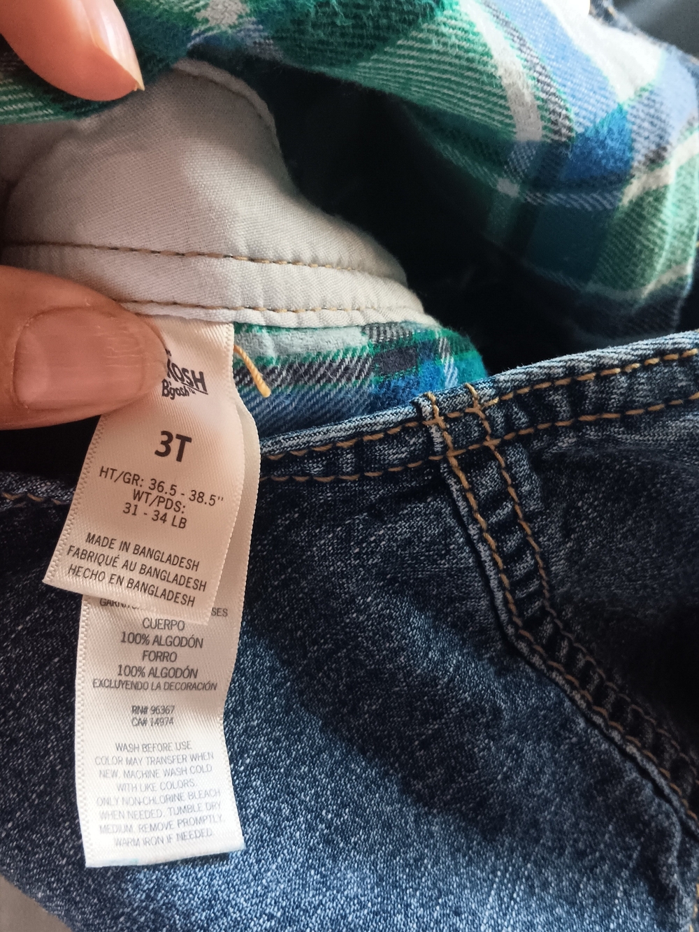OshKosh B'gosh Dark Blue Denim Overalls - Picture 4 of 5